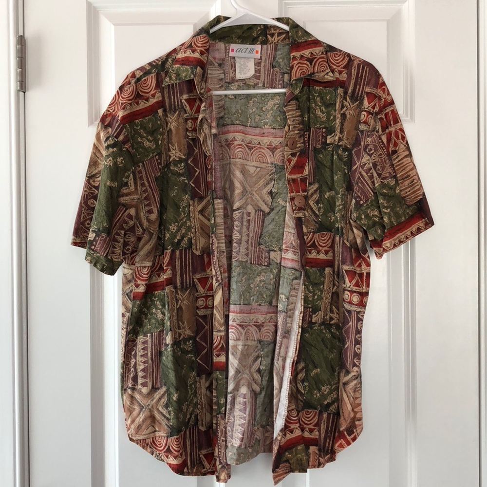 Button Down Hawaiian Shirt